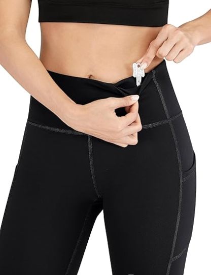 Leggings with Pockets for Women Tummy Control High Waisted Yoga Pants Women Compression Workout Leggings