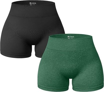  2 Piece Shorts Butt Lifting High Waist Tummy Control Yoga Athletic Workout Shorts