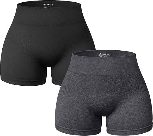  2 Piece Shorts Butt Lifting High Waist Tummy Control Yoga Athletic Workout Shorts