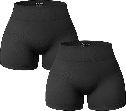  2 Piece Shorts Butt Lifting High Waist Tummy Control Yoga Athletic Workout Shorts