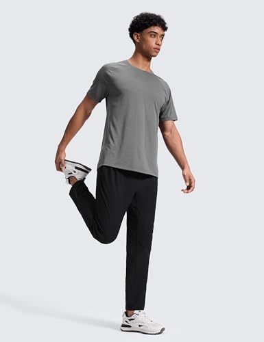 CRZ YOGA Mens Workout Daily Pants 30 inch - Quick Dry Sweat-Wicking Athletic Casual Lounge Joggers Trouser with Pockets