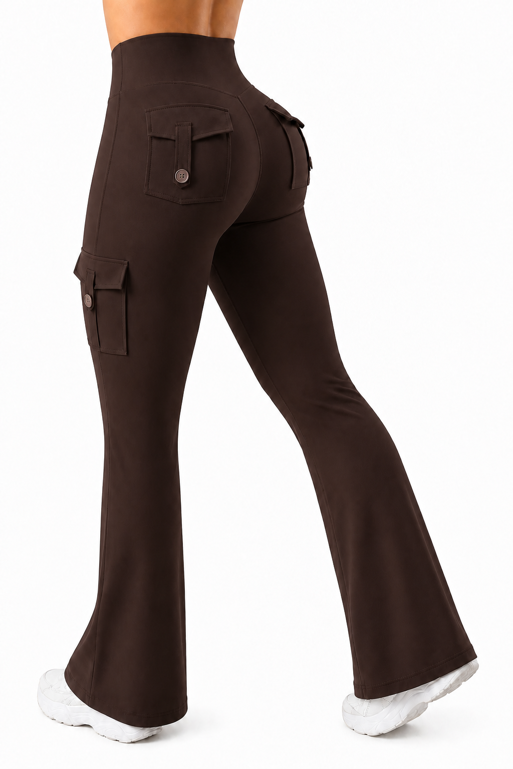 High-Waist Flare Yoga Leggings with Pockets