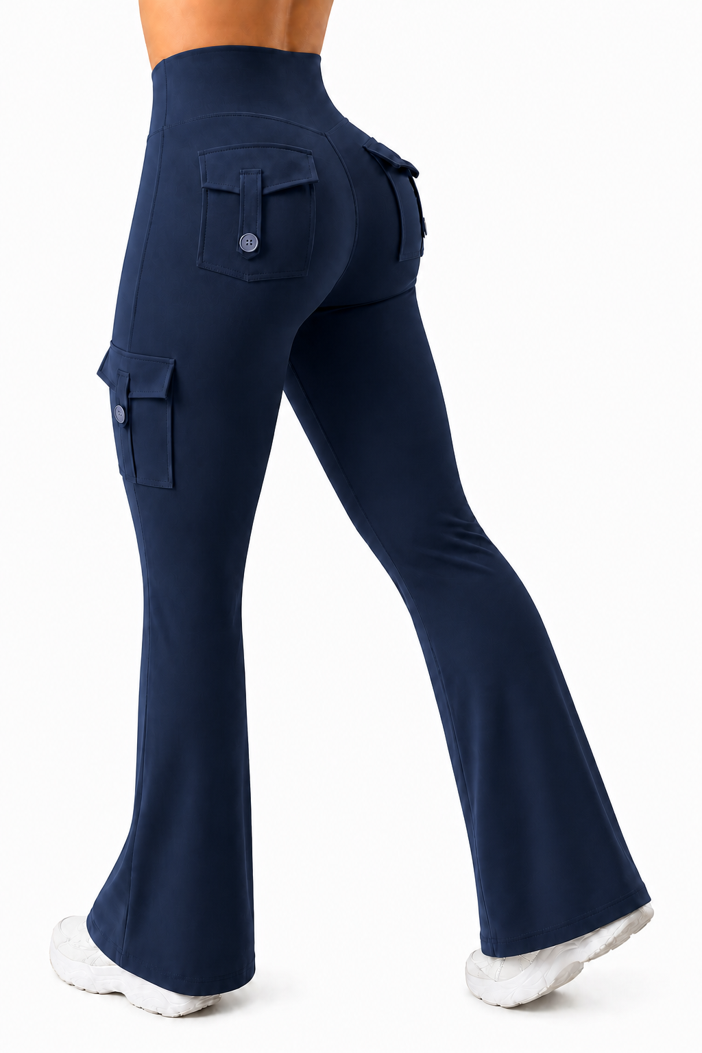 High-Waist Flare Yoga Leggings with Pockets