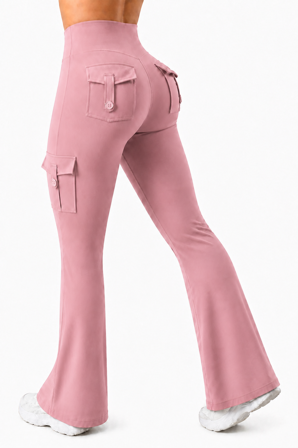 High-Waist Flare Yoga Leggings with Pockets