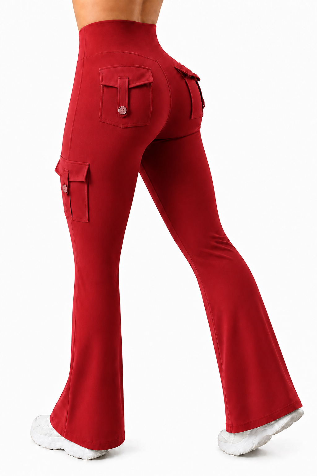High-Waist Flare Yoga Leggings with Pockets