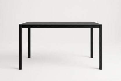Table Rectangulaire Noir en Acier 140 cm x 80 cm x 75 cm