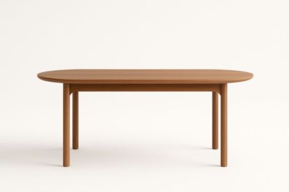 Table à manger ovale en bois marron 180x90x75 cm