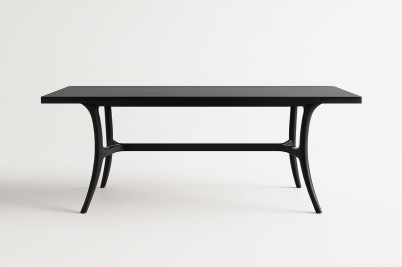 Table rectangulaire en bois noir 180x90 cm