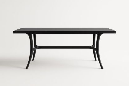 Table rectangulaire en bois noir 180x90 cm