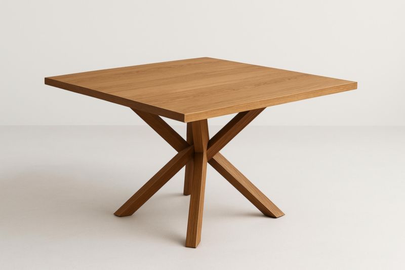 Table à manger carrée en chêne 120x120x75 cm