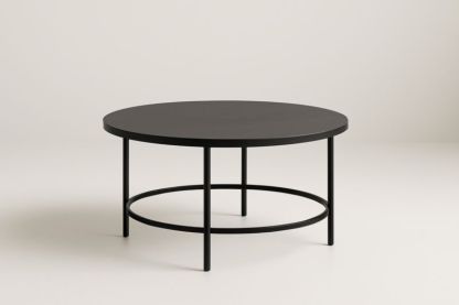 Table basse ronde noire métal