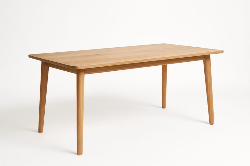 Table à manger rectangulaire en bois de chêne 140x80x75 cm