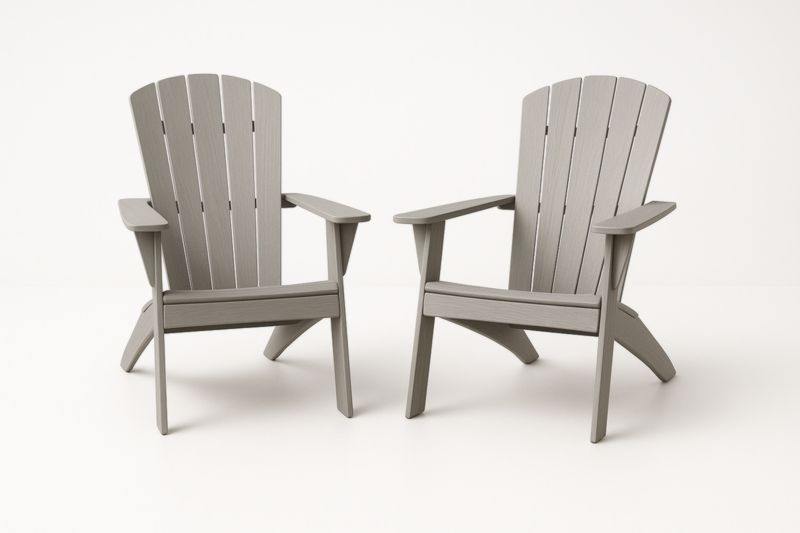 Chaises de jardin Adirondack en polypropylène gris