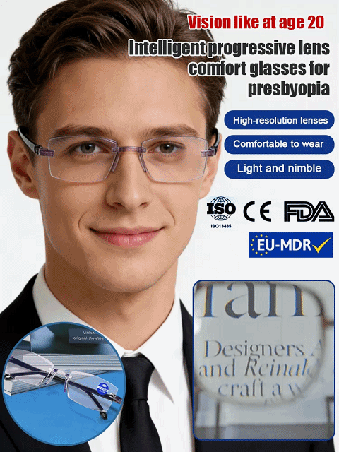 [Vision Returns to 20 Years Old] Smart Zoom Comfort Reading Glasses