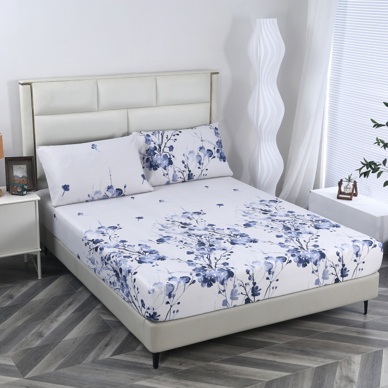 New Geometric Microfiber Double Bed Sheet – Soft & Comfortable Bedding