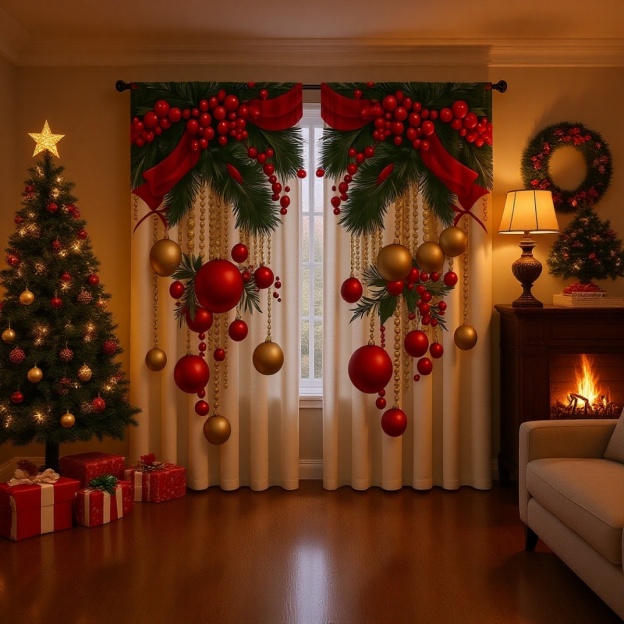 Weihnachten Curta Curta 3D Digitaldruck Feiertagsdecke