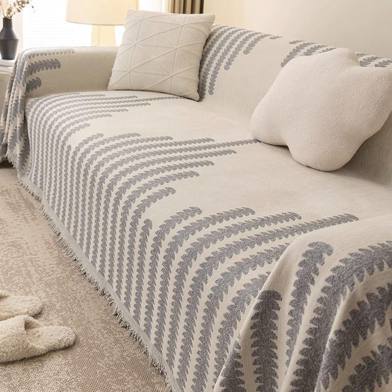 Eleganter Chenille Sofabezug, Anti-Rutsch, für alle Sofaarten geeignet