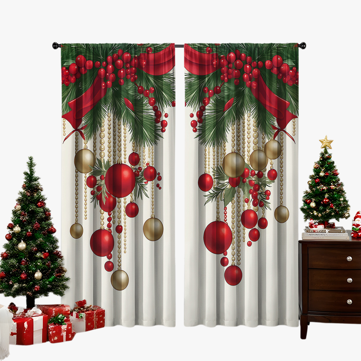 Weihnachten Curta Curta 3D Digitaldruck Feiertagsdecke