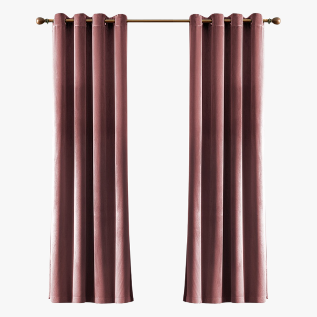 Dekorativer Verdunkelungsvorhang für Wohnzimmer, Einfarbig