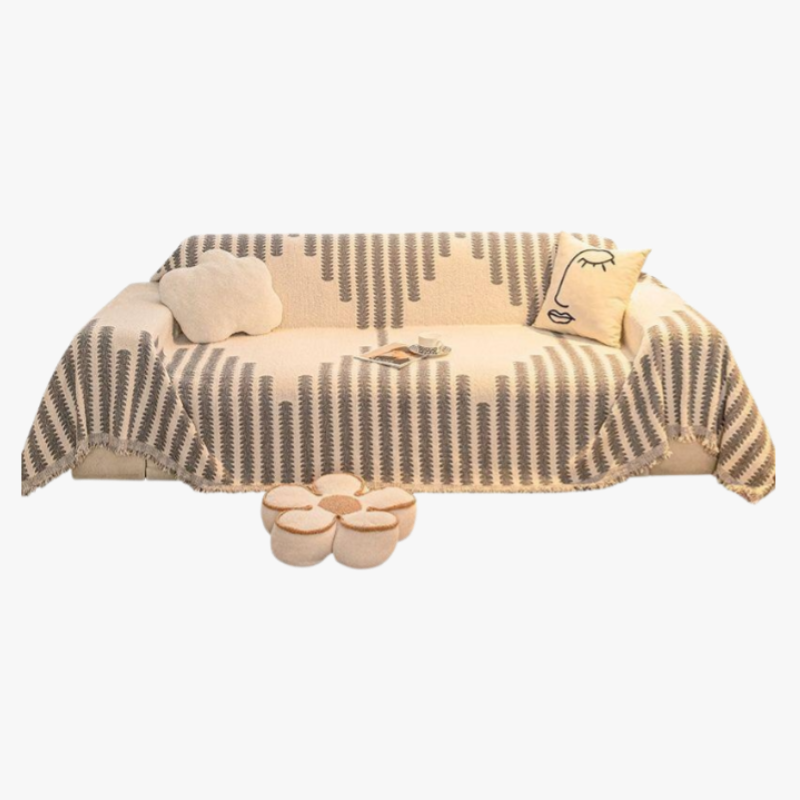 Eleganter Chenille Sofabezug, Anti-Rutsch, für alle Sofaarten geeignet