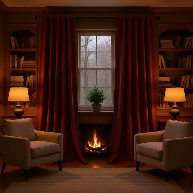 Dekorativer Verdunkelungsvorhang für Wohnzimmer, Einfarbig