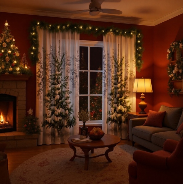 Weihnachten Curta Curta 3D Digitaldruck Feiertagsdecke