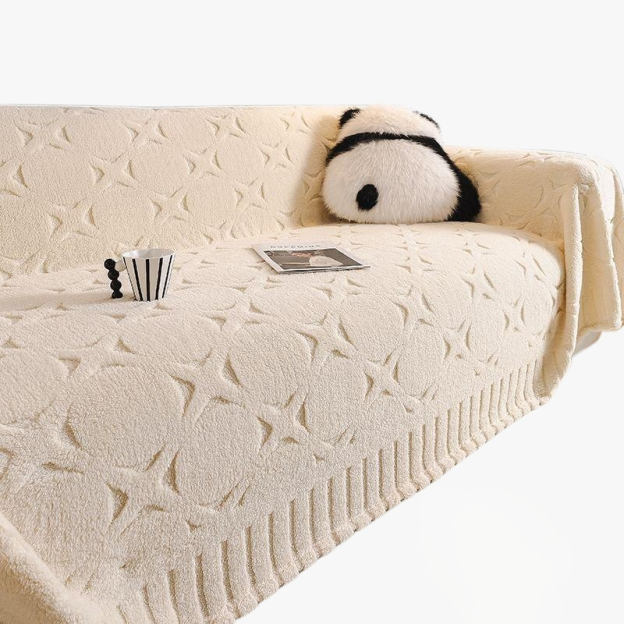 Anti-Kratz Sofaüberwurf aus Plüsch, nordischer Stil, rutschfeste Sofahusse für Herbst und Winter