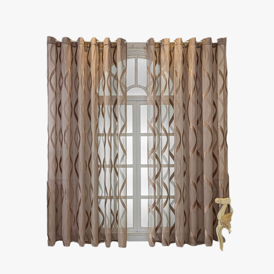 Transparenter Jacquard Vorhang für Wohnzimmerfenster, Innen Dekor