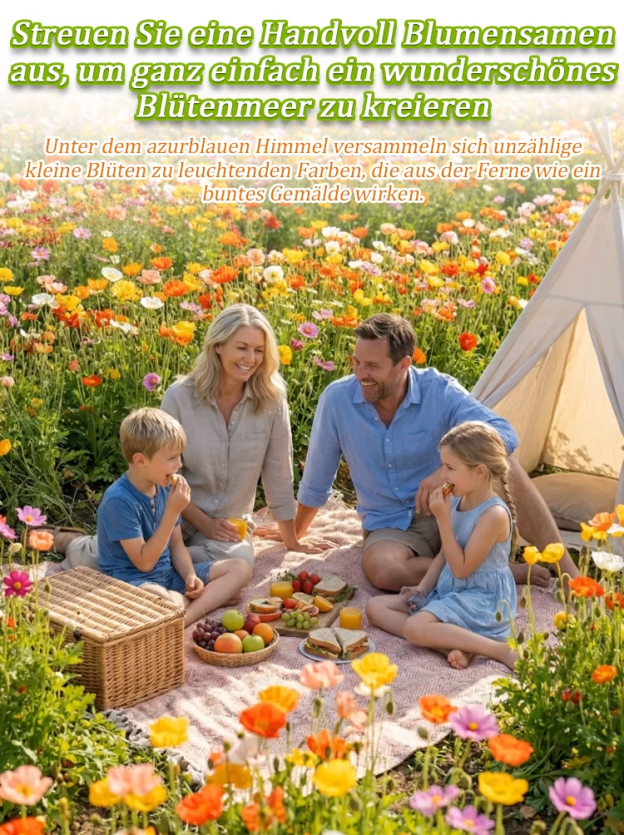 【Vier Jahreszeiten in voller Blüte】Blumenmeer-Samenmischung