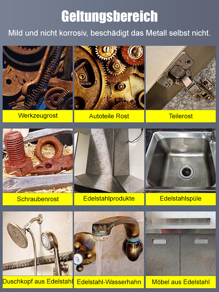Rostfrei in 3 Sekunden! Löst Rost und erneuert Metall sofort. Über 1 Mio. mal weltweit verkauft！