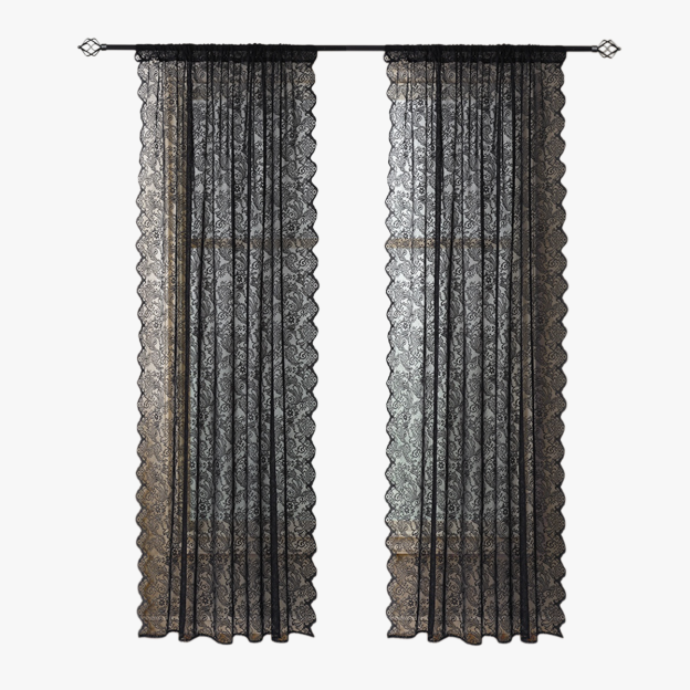 Dekorativer, undurchlässiger Fensterbehang aus Spitze
