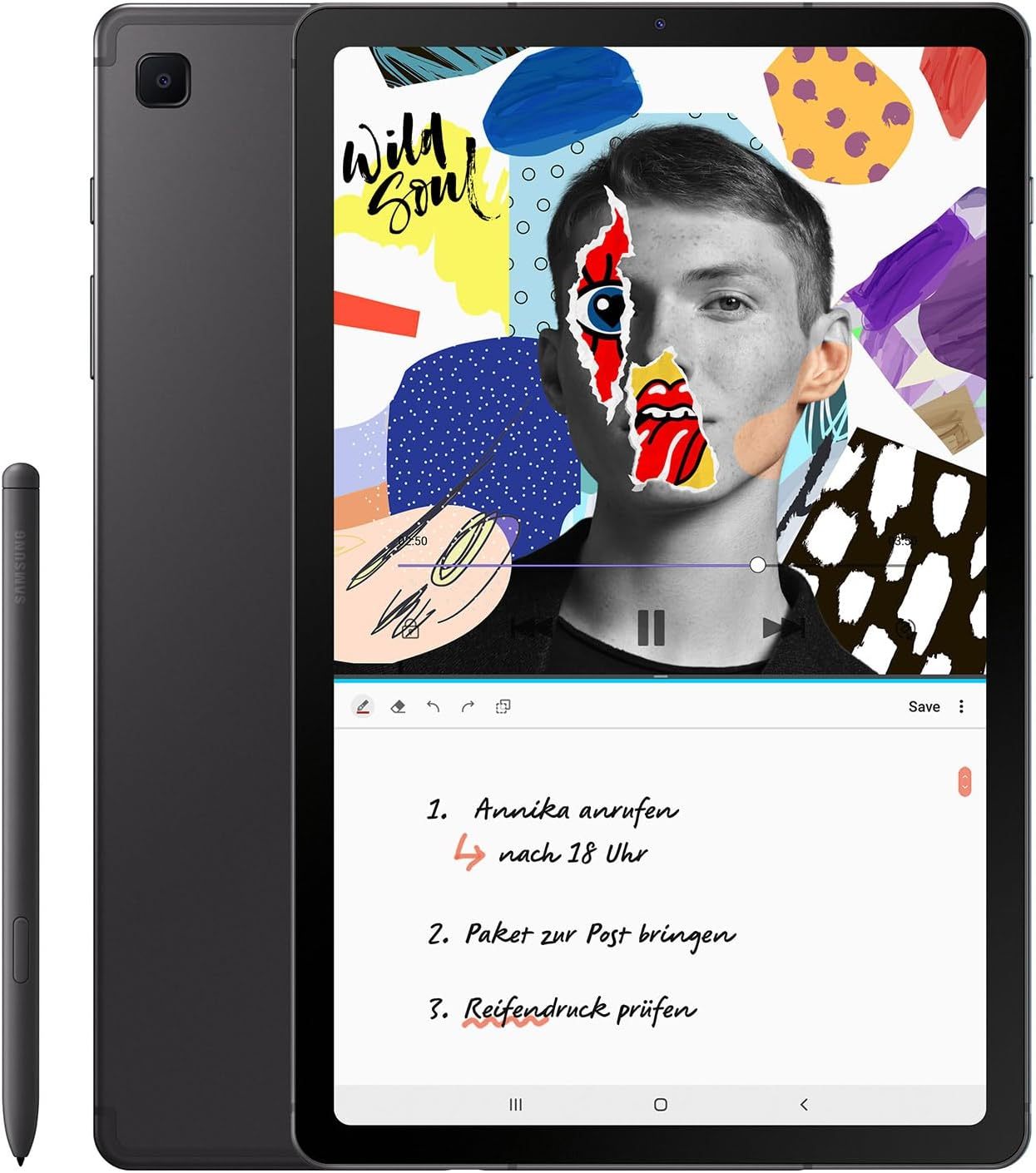 Samsung Galaxy Tab S6 Lite WiFi Enterprise Edition, inklusive Stift, 10,4 Zoll Android Tablet, 128 GB, 7.040 mAh starker Akku, Business Tablet, Gray-Villaota