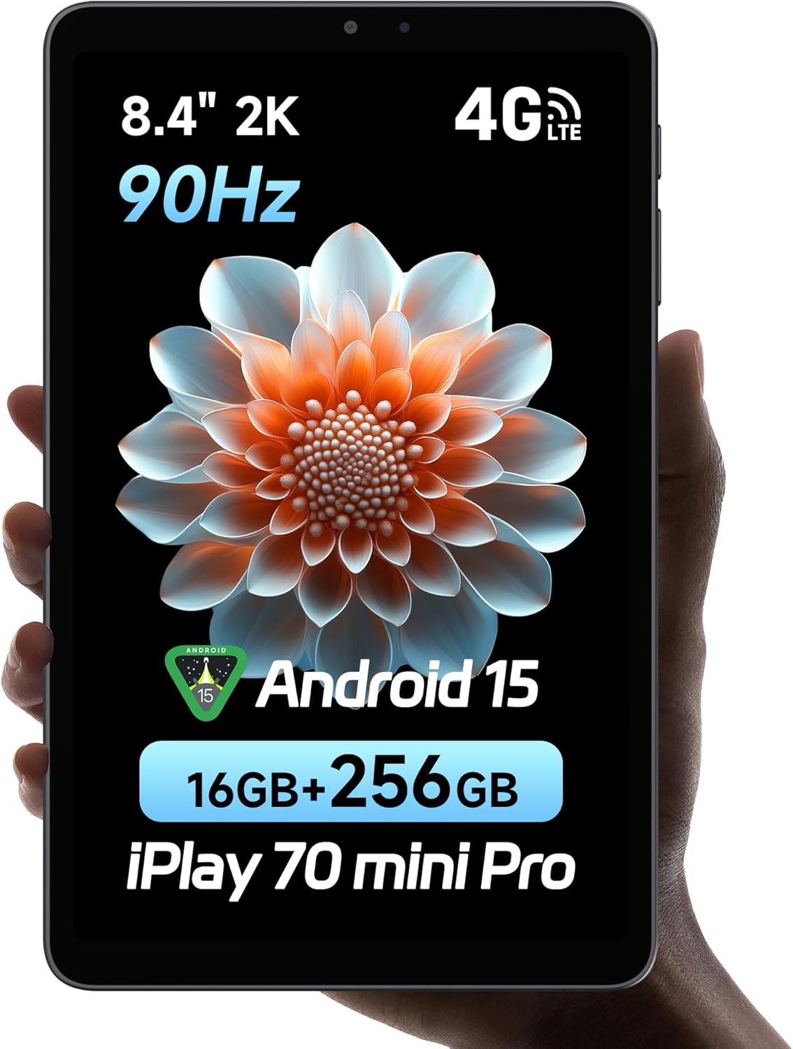 ALLDOCUBE iPlay 70 mini Pro Tablet Android 15, 8.4 Zoll mini Tablet, 16GB256GB, 6050mAh, 1920x1200 90Hz Display, MediaTek MT8791, Dual Lautsprecher, 4G LTE WiFi 6 GPS SIM Face ID OTG-Villaota