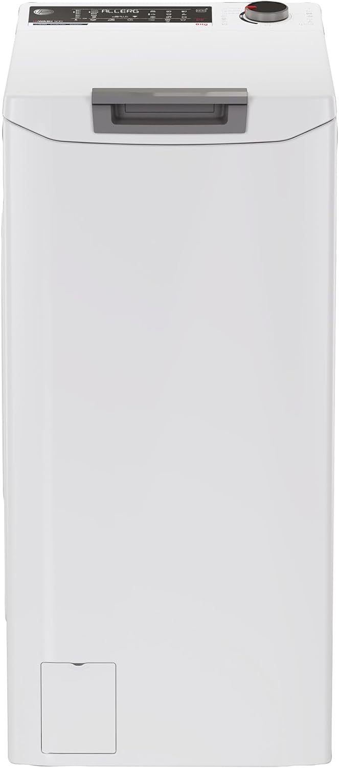 Hoover Toplader Waschmaschine THOS486TM4 - S 8 kg I Gentle Touch I Smarte Bedienung mit Wi - Fi und Bluetooth I All in One Programme I Weiß-Villaota