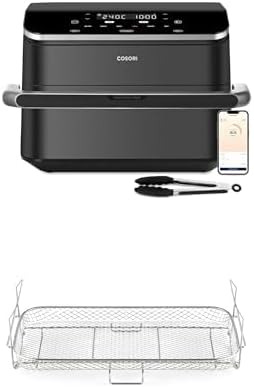 Cosori Dual Blaze TwinFry Heißluftfritteuse und spezieller Edelstahl - Grillrost-Villaota