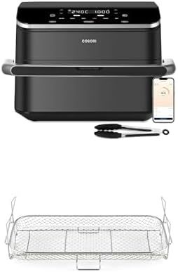 Cosori Dual Blaze TwinFry Heißluftfritteuse und spezieller Edelstahl - Grillrost-Villaota