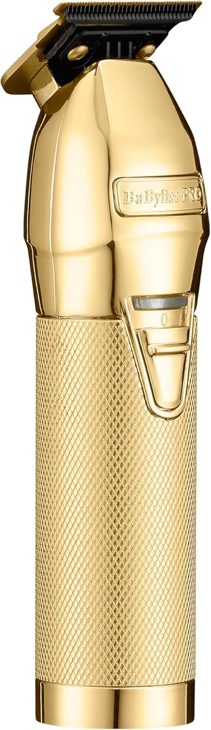 BaBylissPRO GOLDFX Metall - Lithium - Trimmer mit verbessertem Akku, 7200 U min, 4 Stunden Laufzeit, DLC Titan - Klinge, Ganzmetallgehäuse, USB - C - Ladestecker, für Unisex - Erwachsene-Villaota