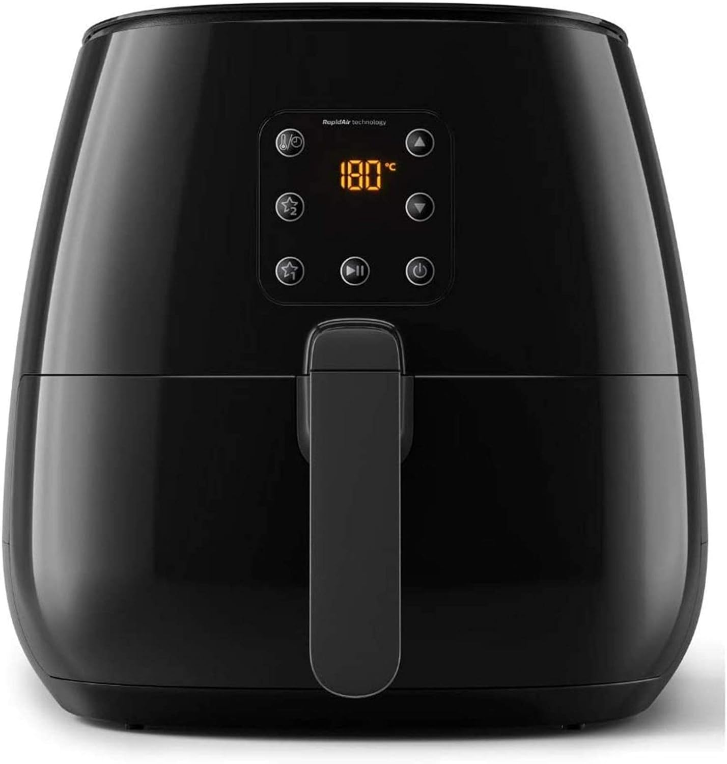 Heißluftfritteuse für Braten Backen Grillen Braten Aufwärmen mit Rapid Air Technologie, 1,2 kg Kapazität, digital, schwarz interessant-Villaota