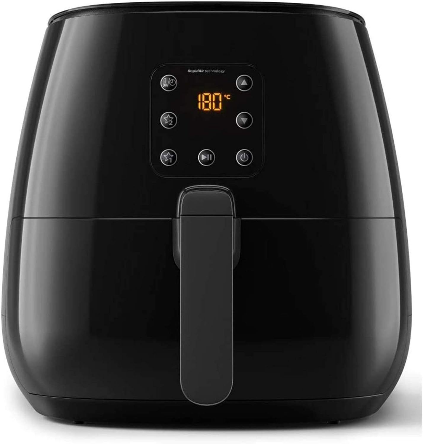 Heißluftfritteuse für Braten Backen Grillen Braten Aufwärmen mit Rapid Air Technologie, 1,2 kg Kapazität, digital, schwarz interessant-Villaota