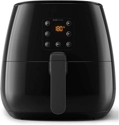 Heißluftfritteuse für Braten Backen Grillen Braten Aufwärmen mit Rapid Air Technologie, 1,2 kg Kapazität, digital, schwarz interessant-Villaota