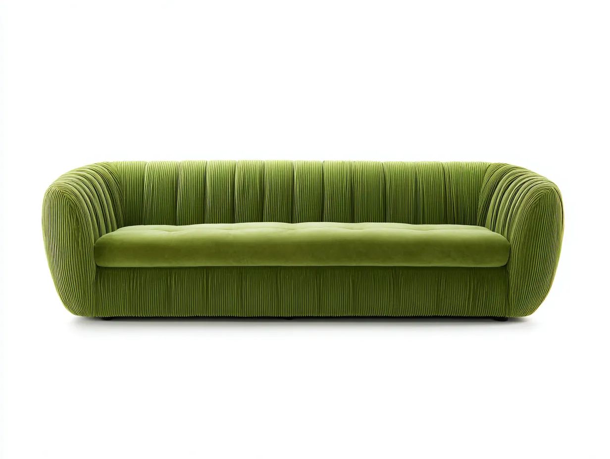 Dreisitzer Stoffsofa 215x92x78 cm – grün – geeignet für Wohnzimmer – modernes Design