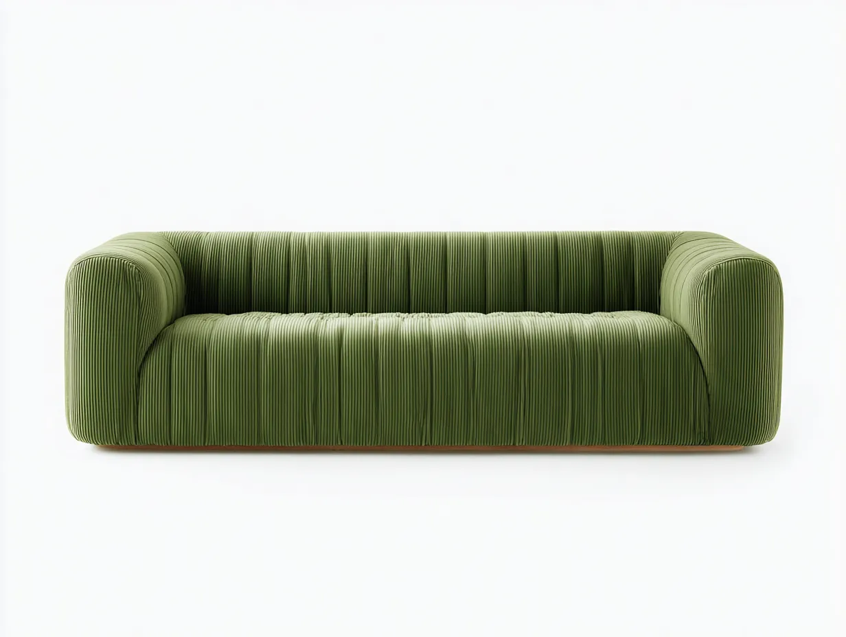 Sofa Dreisitzer Stoffsofa 220x95x70 cm – grün – geeignet für Wohnzimmer – modernes Design