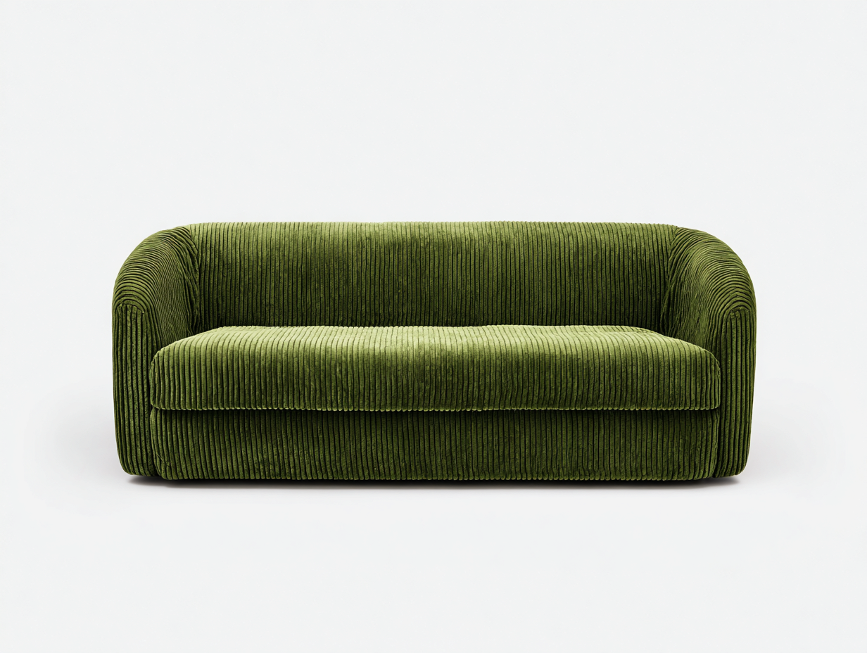 Sofa 3-Sitzer – Stoff – 210×92×80 cm – grün – für Wohnzimmer – modernes Design-Villaota