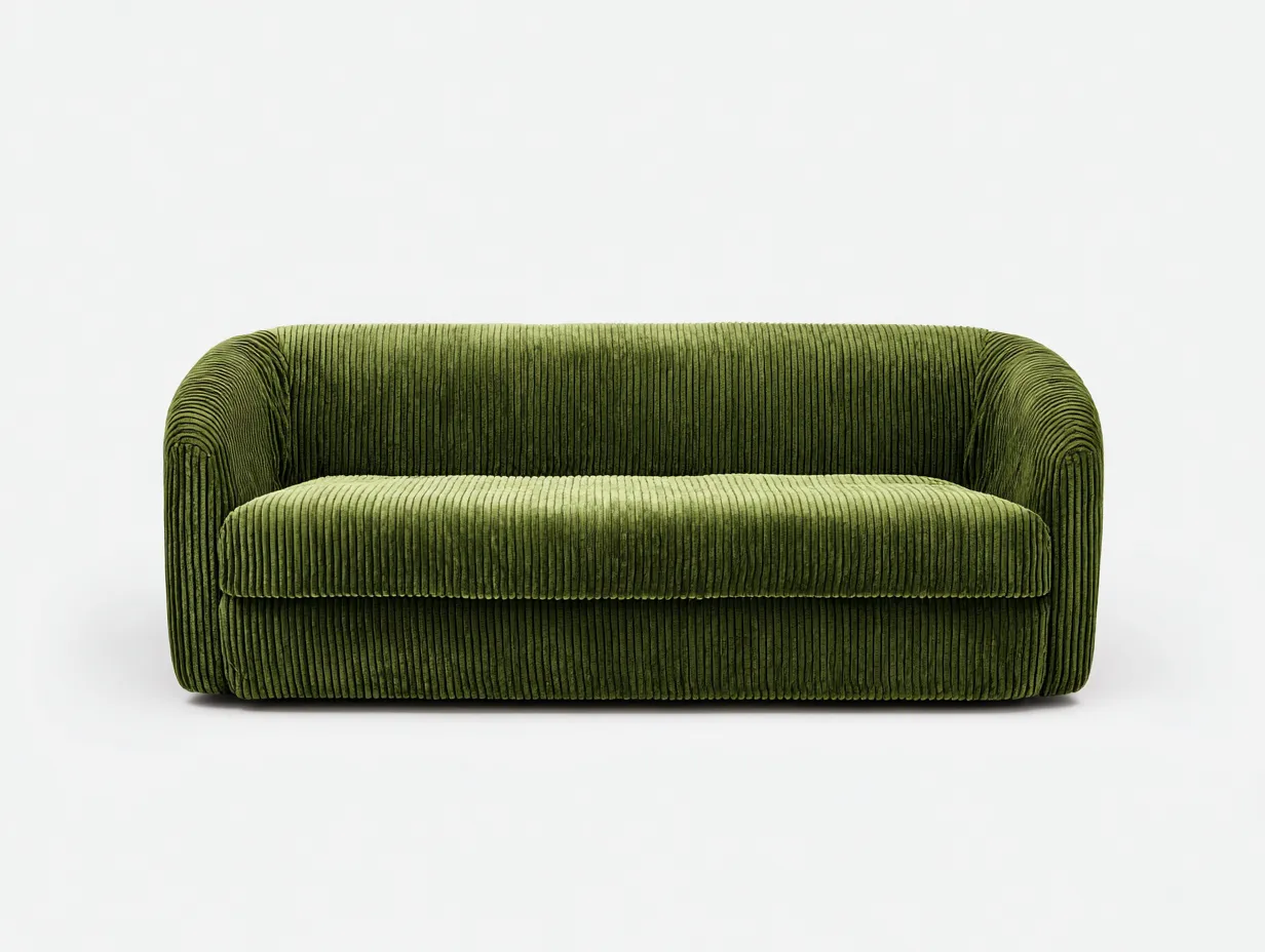 Sofa 3-Sitzer – Stoff – 210×92×80 cm – grün – für Wohnzimmer – modernes Design-Villaota