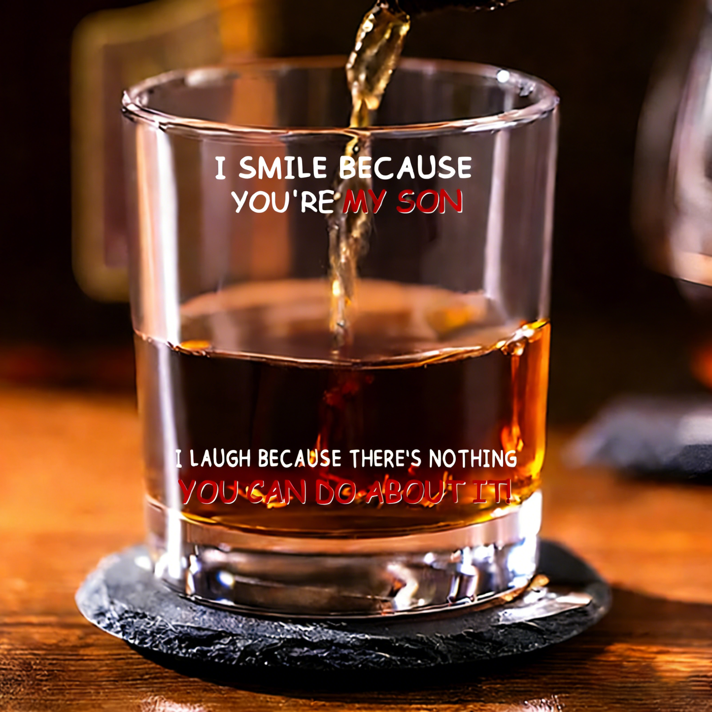 For Son - Personalized Custom Whiskey Glass