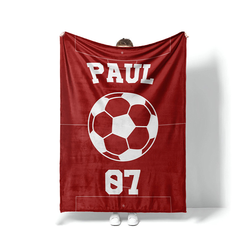 Personalized Athlete Blanket Customizable Name and Sport Graphic