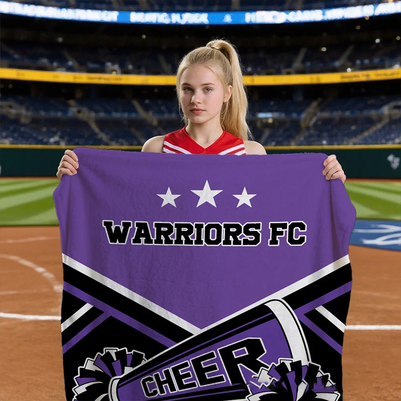 Personalized Cheerleading Blanket with Custom Name and Team Design