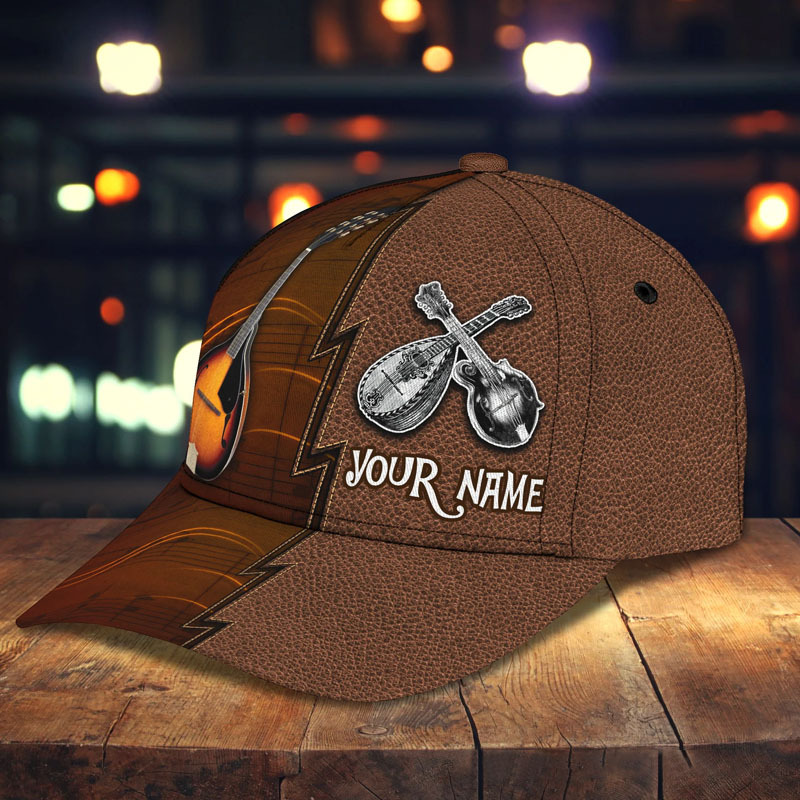 Personalized Name 3D Print Baseball Cap With Adjustable Snap for Music Lover Perfect Music Lovers Guitar Lovers Custom Gift Hat