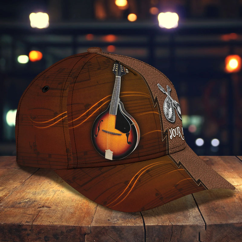 Personalized Name 3D Print Baseball Cap With Adjustable Snap for Music Lover Perfect Music Lovers Guitar Lovers Custom Gift Hat