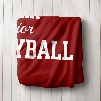 Personalized Volleyball Team Blanket Custom Senior Gift with Name Team Name and Year